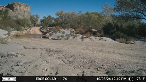 River crossing on October 8, 2026 at 12:49 PM Mountain Time