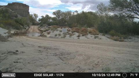 River crossing on October 10, 2026 at 12:49 PM Mountain Time