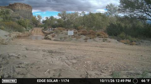 River crossing on October 11, 2026 at 12:49 PM Mountain Time