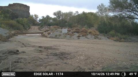 River crossing on October 14, 2026 at 12:49 PM Mountain Time