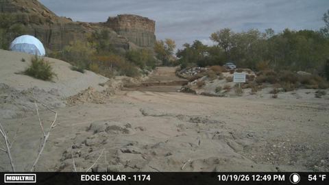 River crossing on October 19, 2026 at 12:49 PM Mountain Time