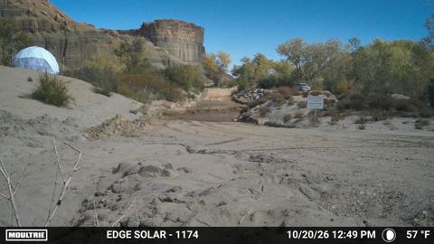 River crossing on October 20, 2026 at 12:49 PM Mountain Time