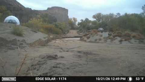 River crossing on October 21, 2026 at 12:49 PM Mountain Time