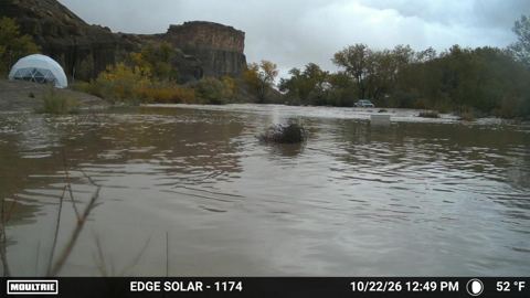 River crossing on October 22, 2026 at 12:49 PM Mountain Time
