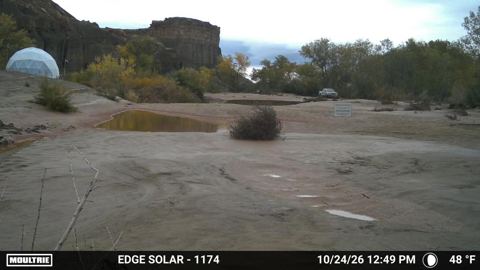 River crossing on October 24, 2026 at 12:49 PM Mountain Time